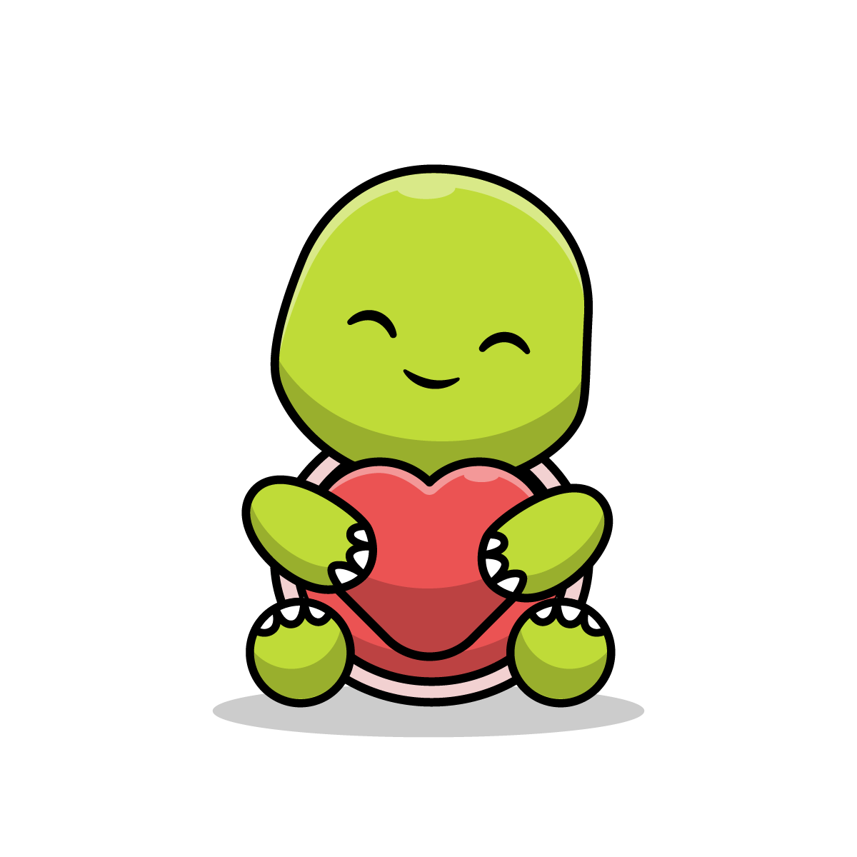 Mascot Holding Heart