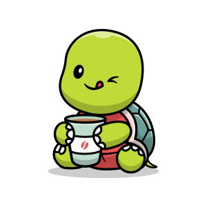 Mascot-Drinking-Cofee