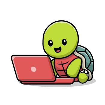 Mascot-Using-Laptop